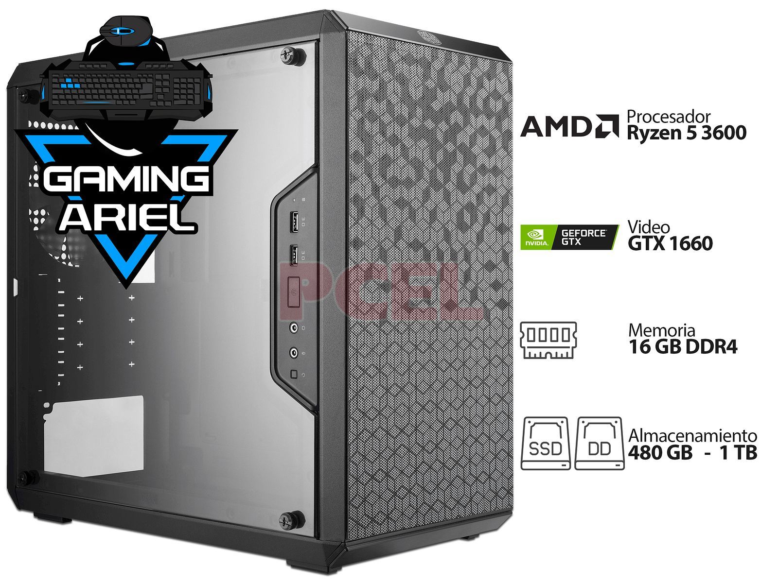 Desktop Gaming Ariel Z VII Procesador AMD Ryzen 5 3600 hasta 4.2