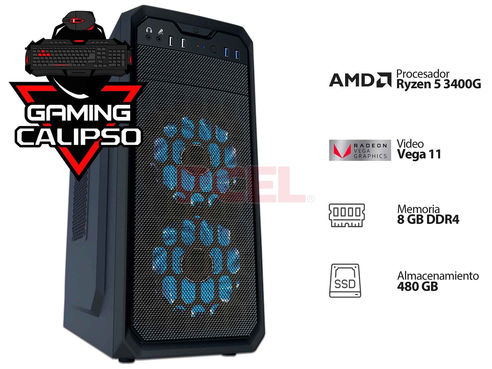 Desktop Gaming Calipso Y VI Procesador AMD Ryzen 5 3400G hasta