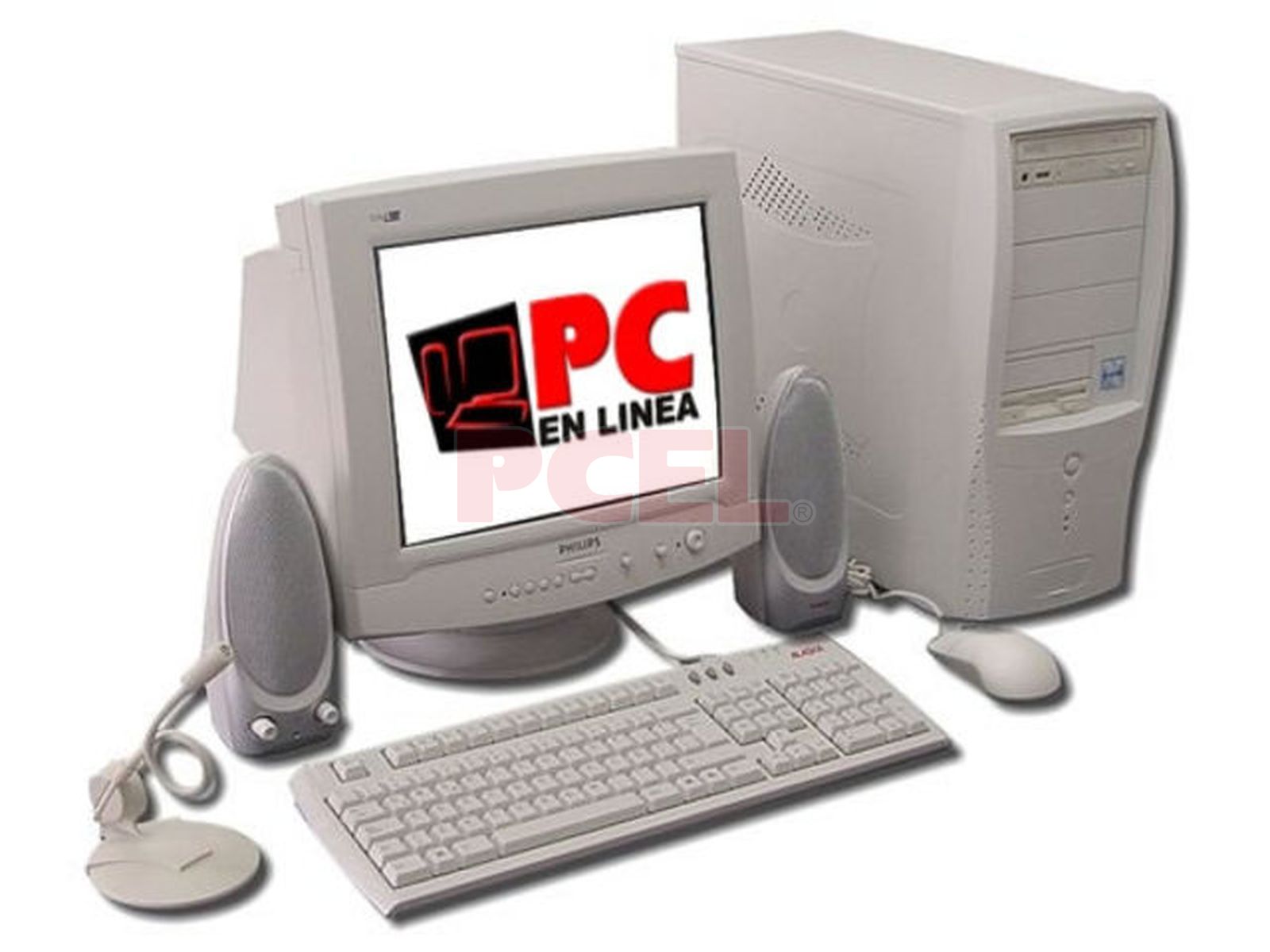 Computadora en Linea, Pentium 4 a 1.8Ghz 512Kb en Cache, Disco Duro de 40GB 7200RPM, 256Mb en Memoria RAM, Unidad CD-ROM AOpen de 52x, Integrado: Video, Sonido, Modem y