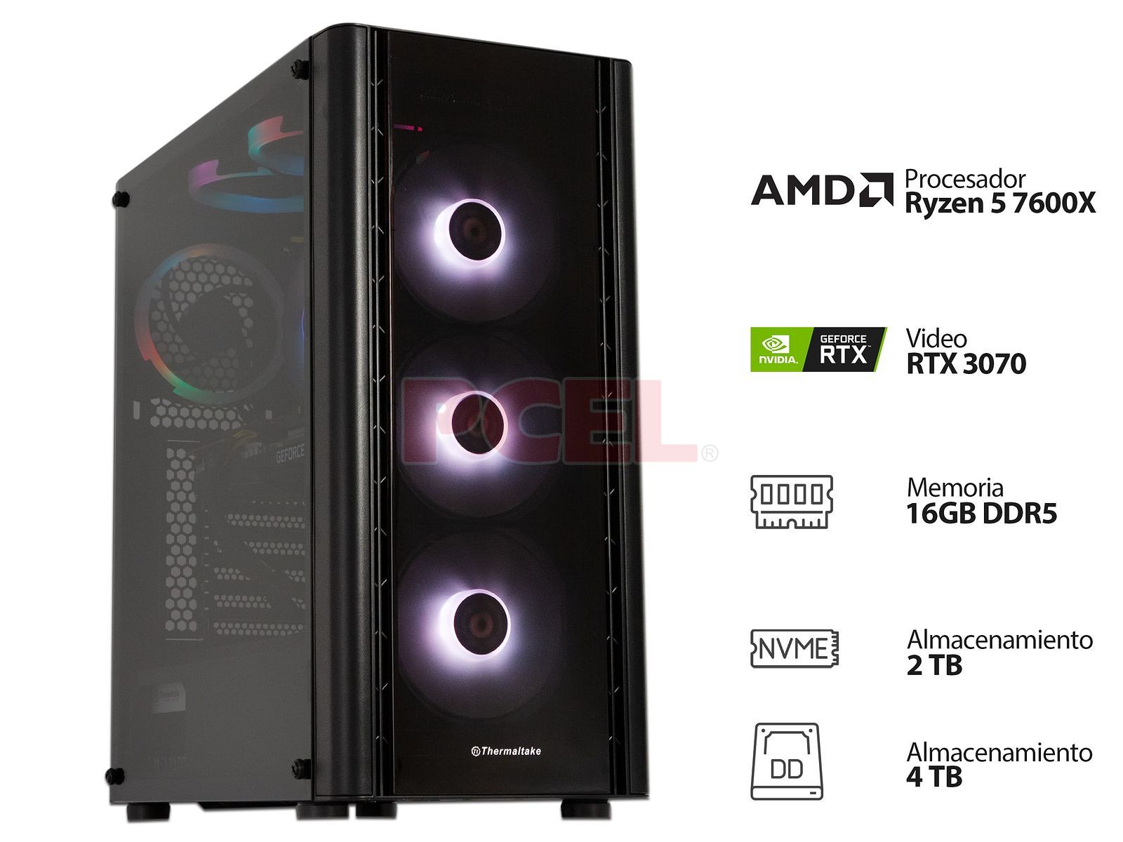 PC Gamer Powerbit MEGA IX BLACK Procesador AMD Ryzen 5 7600X