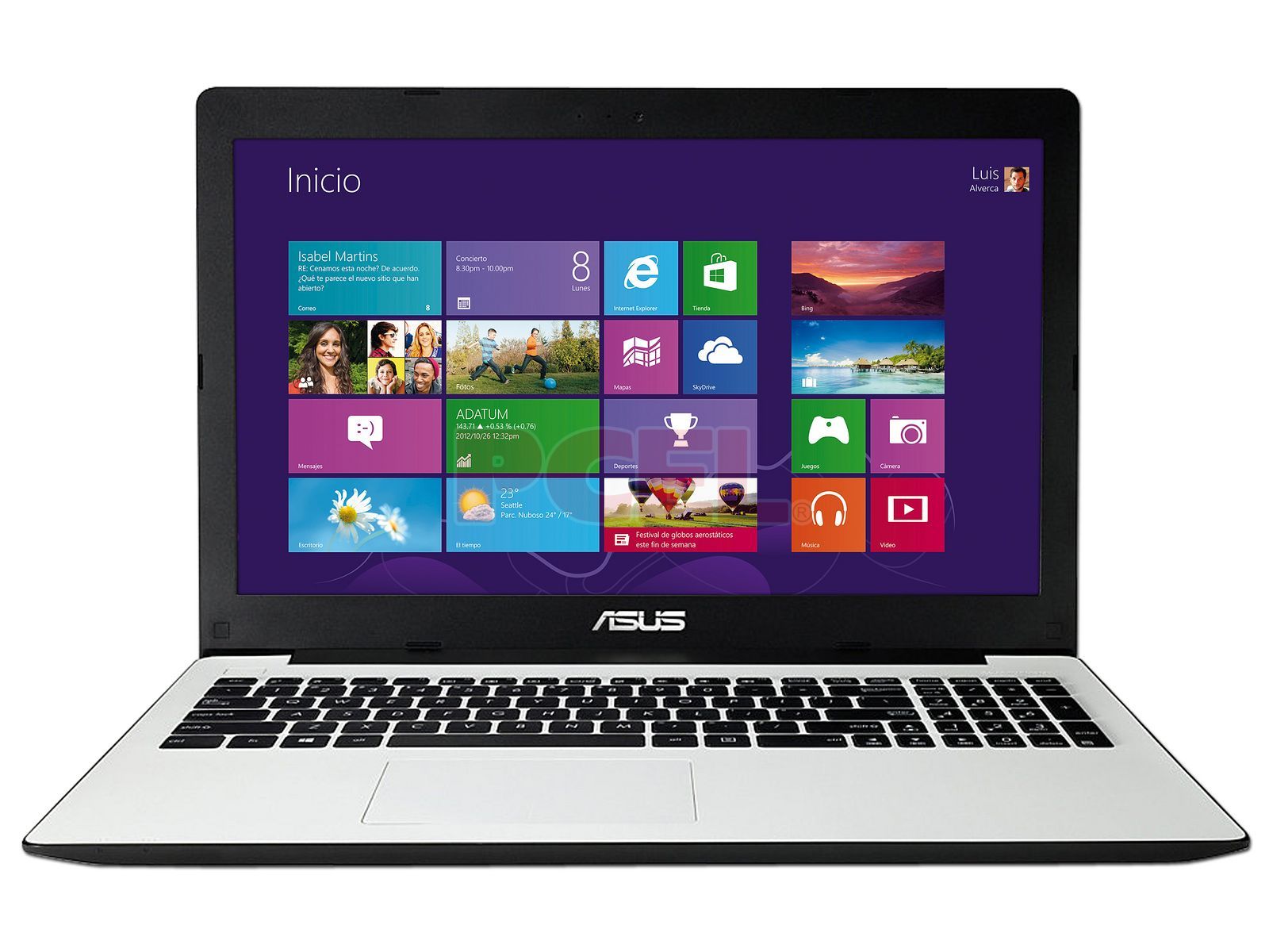 Laptop ASUS F553MA-MS51-P41ANDHW: Procesador Intel Pentium N3540 (hasta  2.66GHz), Memoria de 4 GB DDR3, D.D. de 1TB, Pantalla LED de 15.6