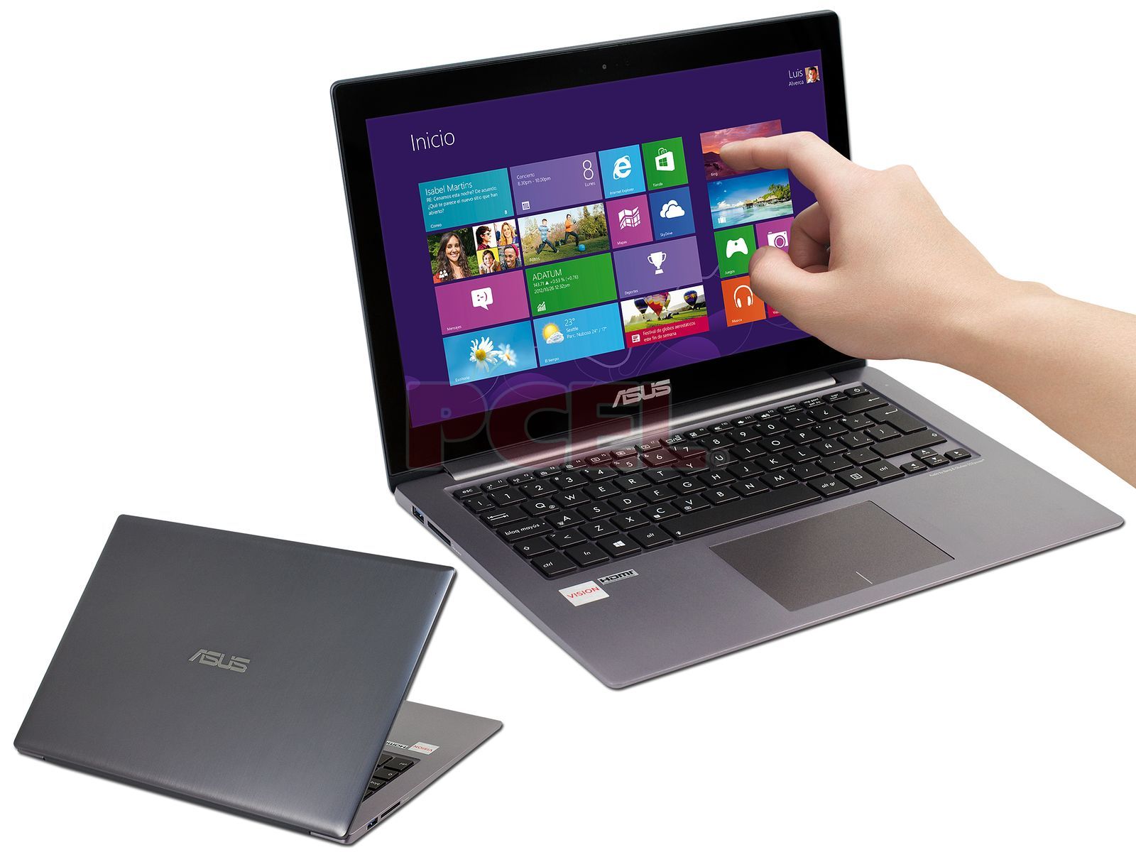 Laptop ASUS U38N-MPR1-H: Procesador AMD A8-4555M (hasta 2.4 GHz 