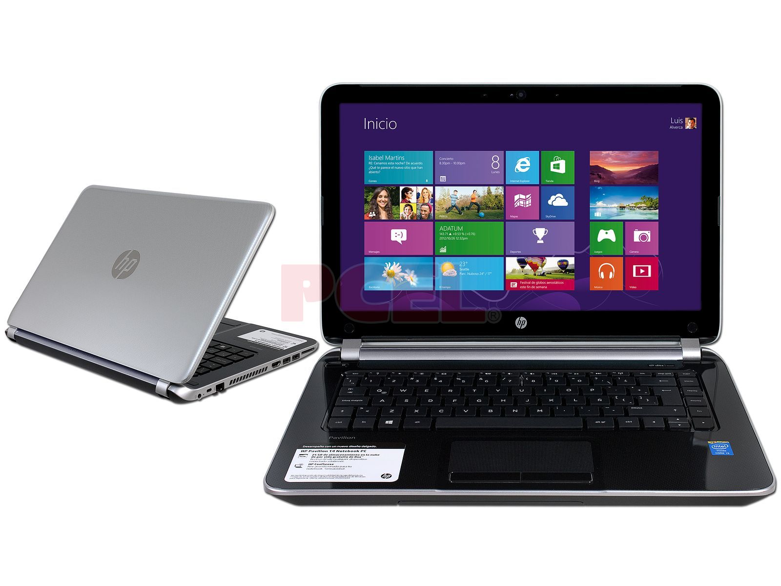 Laptop Hp Pavilion 14 N0la Procesador Intel Core I3 4005u 1 7 Ghz 4ta Generacion Memoria De 4 Gb Ddr3 Disco Duro De 750 Gb Pantalla Led De 14 Video Intel Hd Graphics 4400 Dvd R Rw