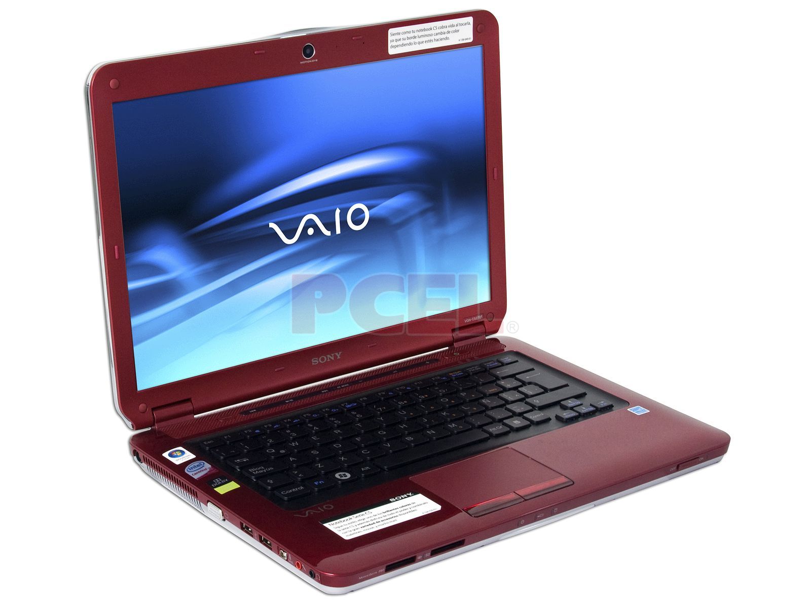 Portátil Sony Vaio VGN-CS270T. Color Roja: Procesador Intel Core 2 Duo  P8600 (), Memoria de 4GB DDR II, Disco Duro de 400GB, Pantalla de  