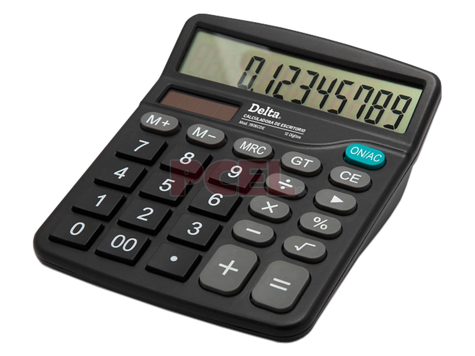 Calculadora de Escritorio Delta 7806CDE, 12 Dígitos, Color Negro.