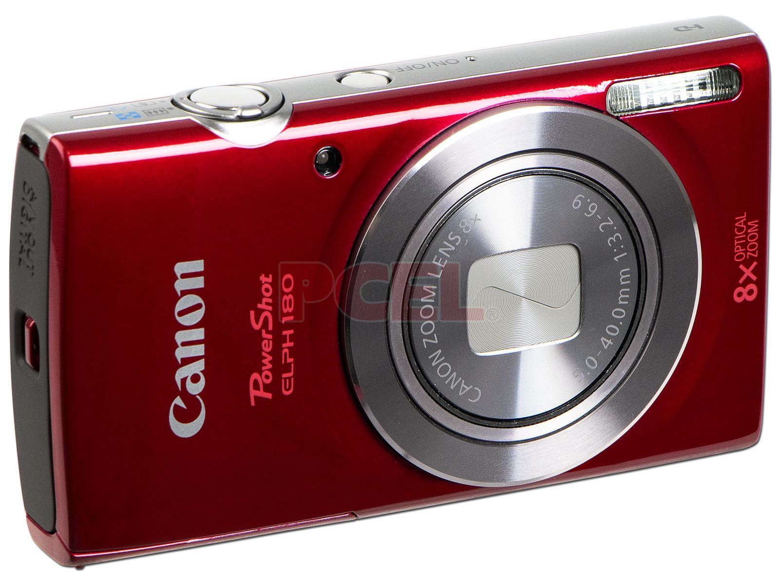 Cámara Fotográfica Digital Canon PowerShot ELPH 180, 20.0 MP, Zoom Óptico 8x, Video HD. Rojo.