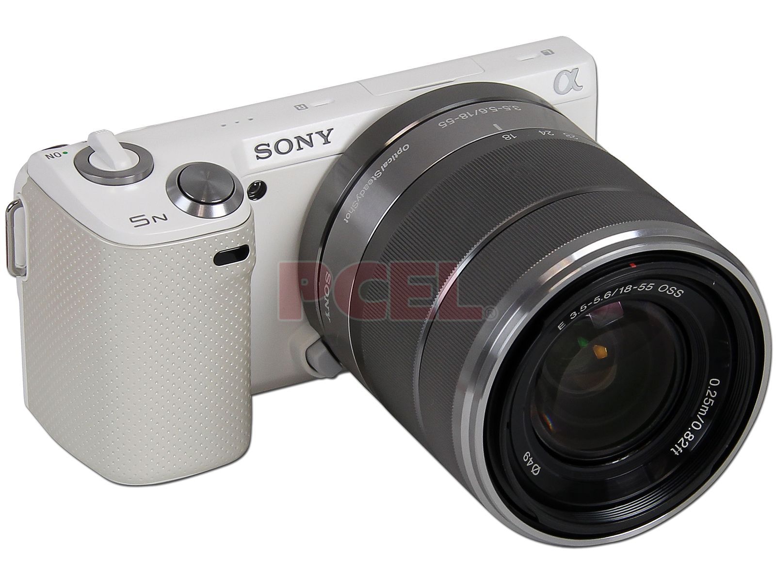 Cámara Fotográfica Digital Sony Nex-5n, 16.1MP, Lente 18-55 mm F3,5-5,6 pantalla touch. Video HD, 3D Sweep Color Blanca.