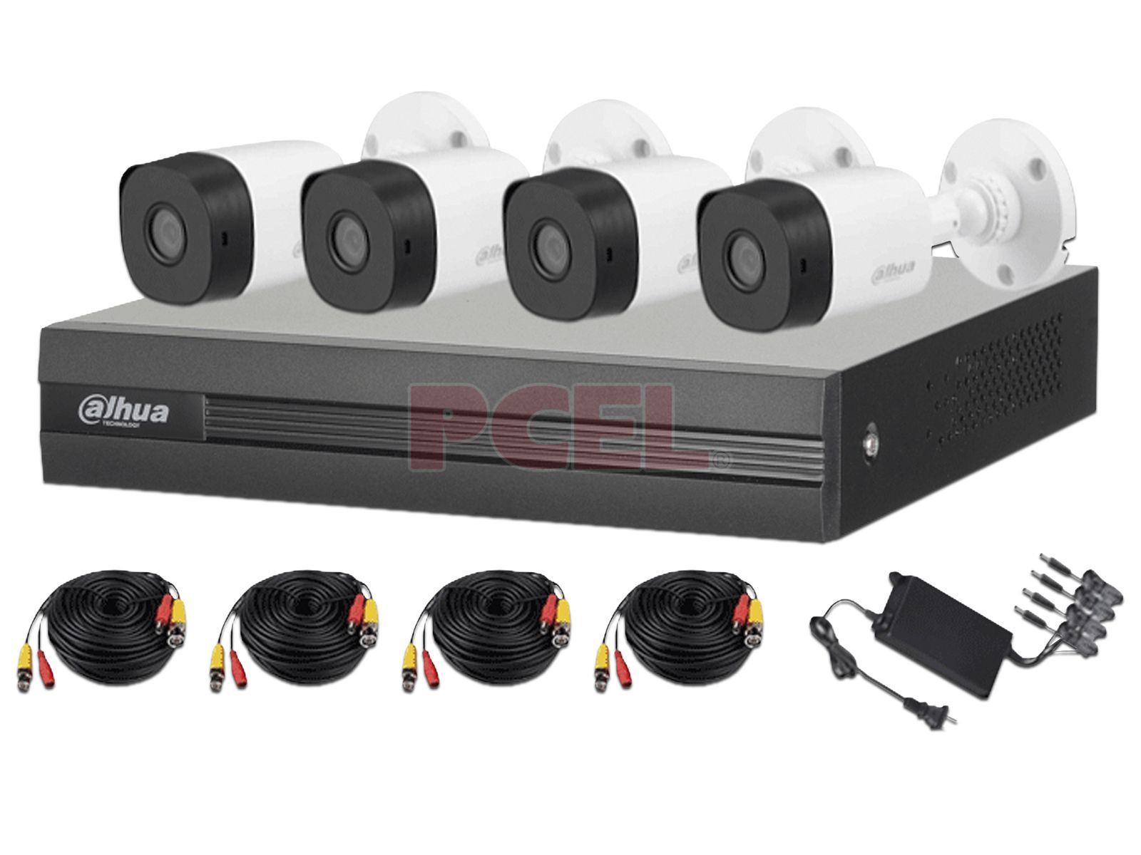 Kit de Videovigilancia Dahua / DVR 4 Canales / 4 Camaras FHD 1080p /  Plastico / DH-KIT/XVR1B04/4-B1A21