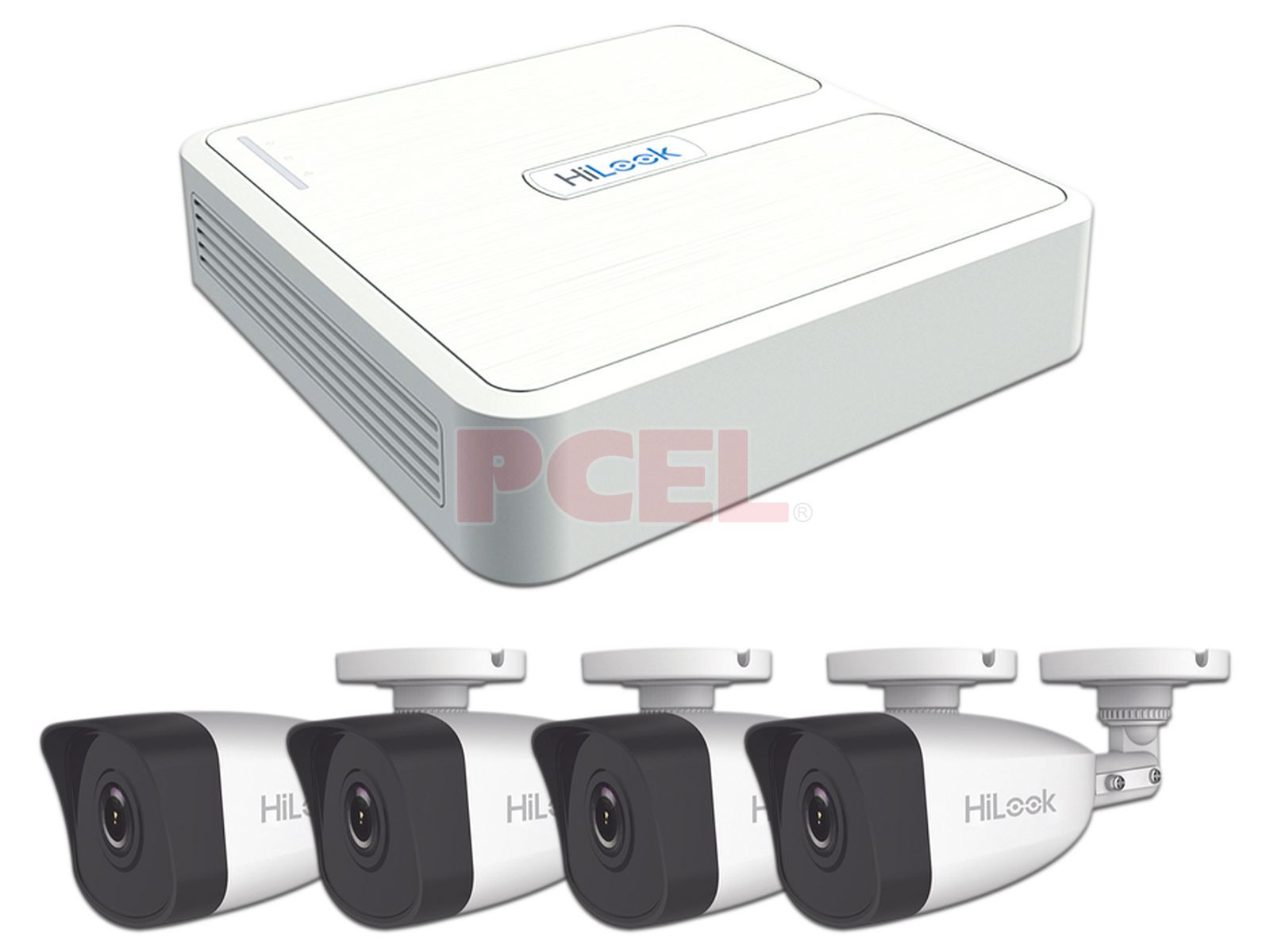 Kit De Video Vigilancia Hilook Con 4 Cámaras Hd/ 1 Mp/ 1 Tb Color Blanco