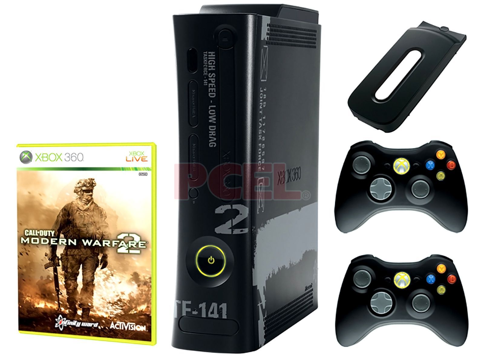 Hacia arriba Sudamerica Impuro Microsoft Xbox 360 Edición Limitada disco duro de 250GB, Incluye 2  Controles y el juego Call of Duty Modern Warfare 2