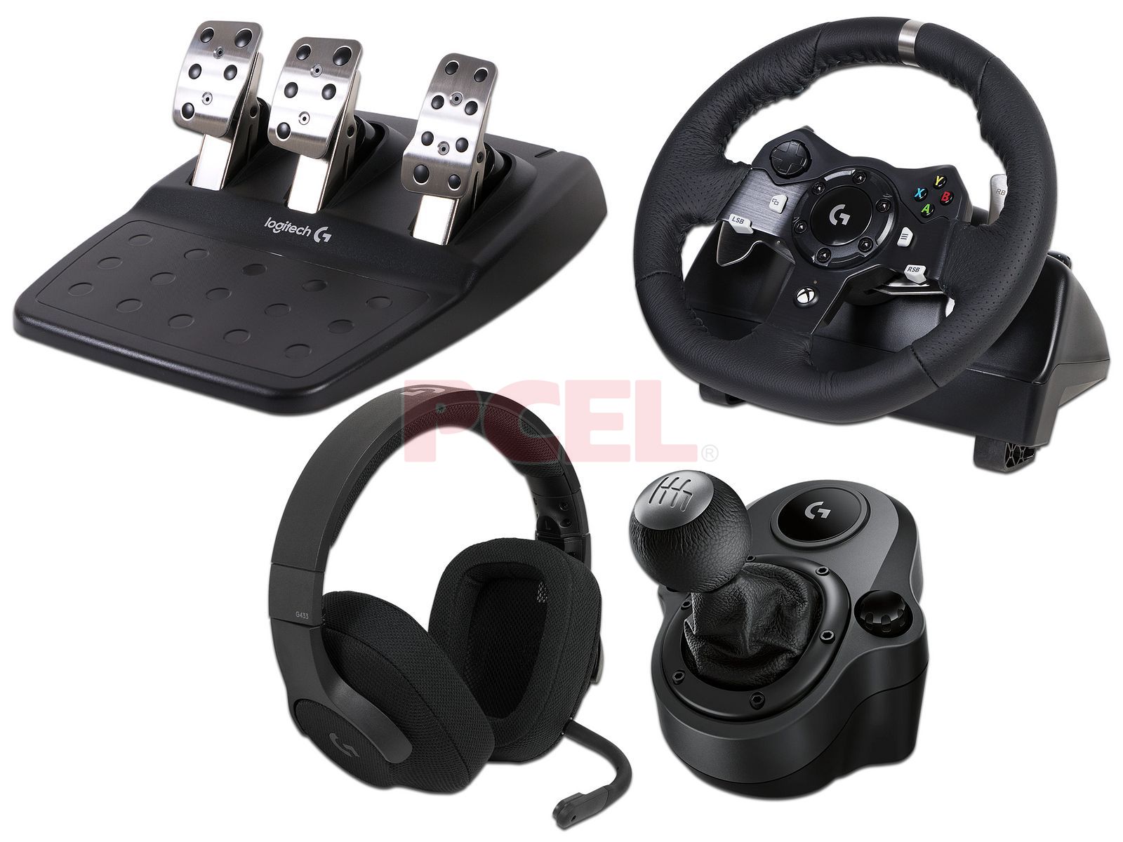 KIT GAMER VOLANTE, PEDALES Y PALANCA Logitech PARA XBOX ONE Y PC G920 Y  SHIFTER DRIVING FORCE