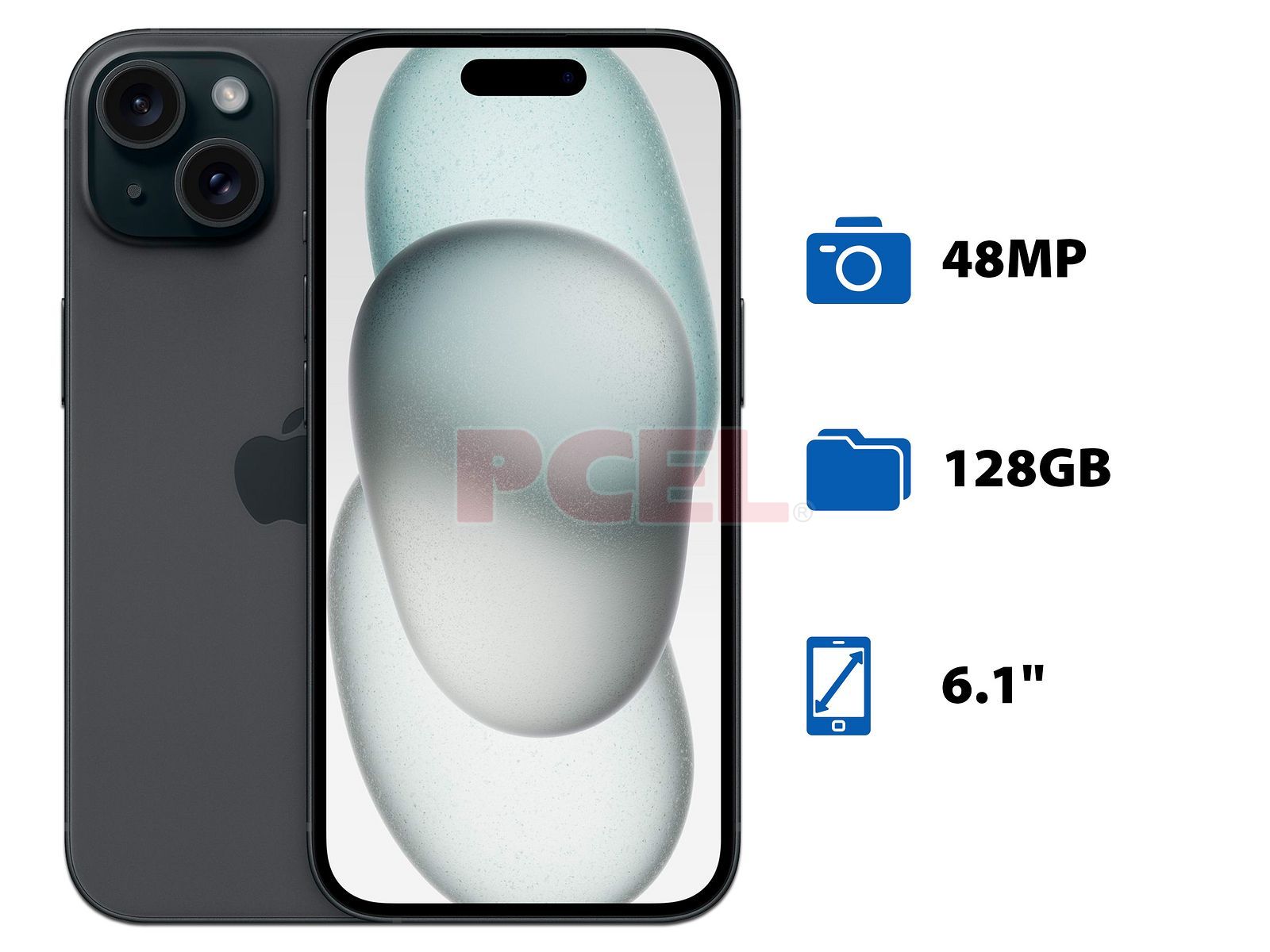 Apple iPhone 15 Plus, Negro, 256 GB, 5G, 6.7  Pantalla Super Retina XDR,  Chip A16 Bionic, iOS