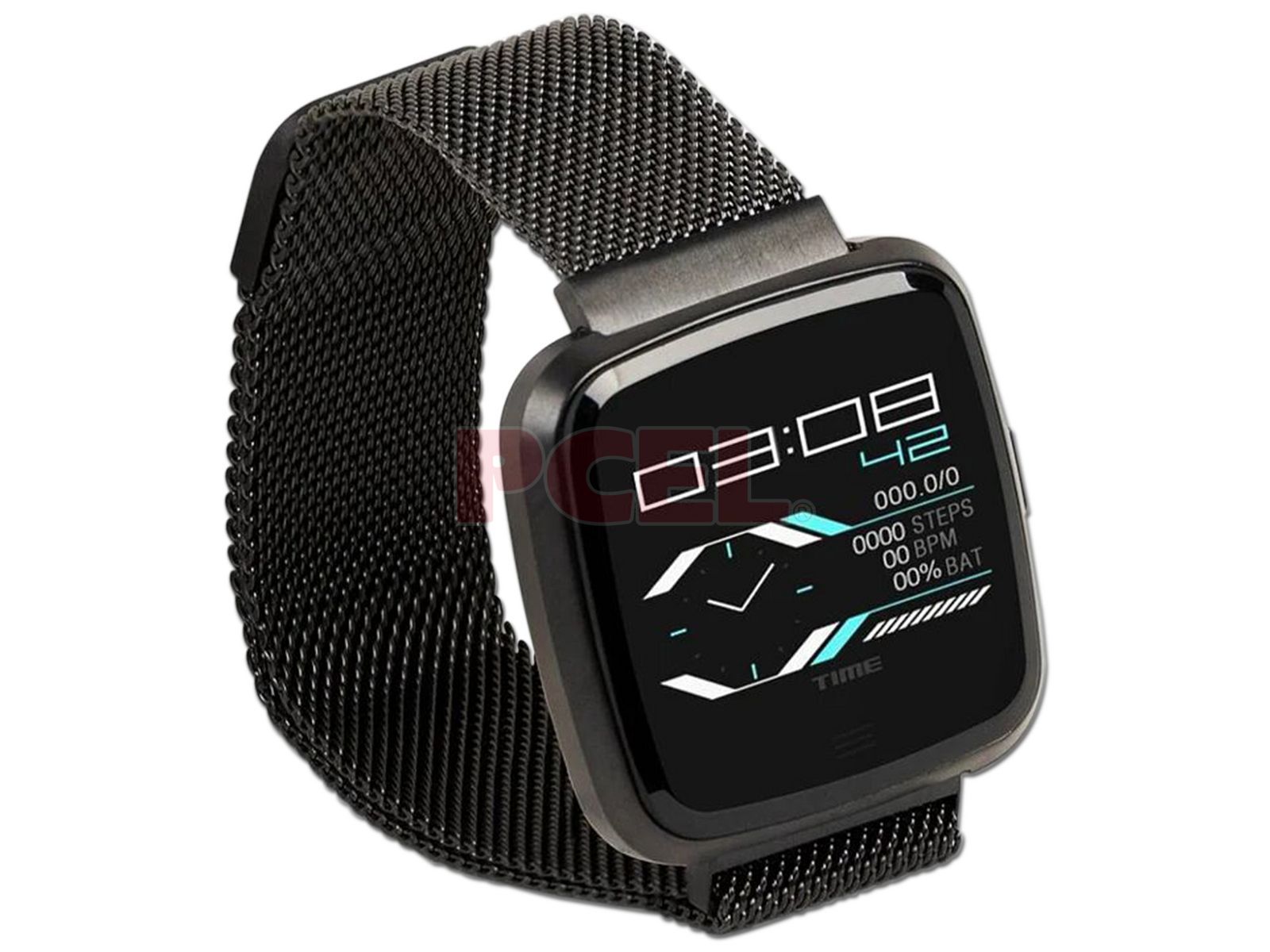 SmartWatch TechPad Sw Pro, IP67, monitor cardíaco, Compatible con IOS y  Android. Color Negro.