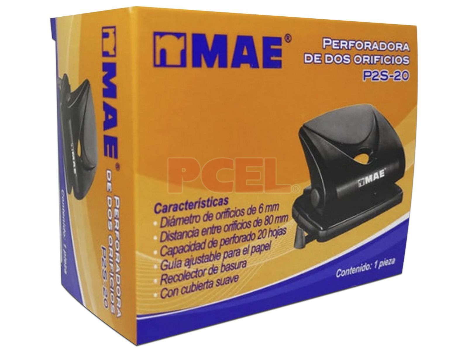 Perforadora MAE P2S-20 de 2 Orificios, capacidad de hasta 20 hojas