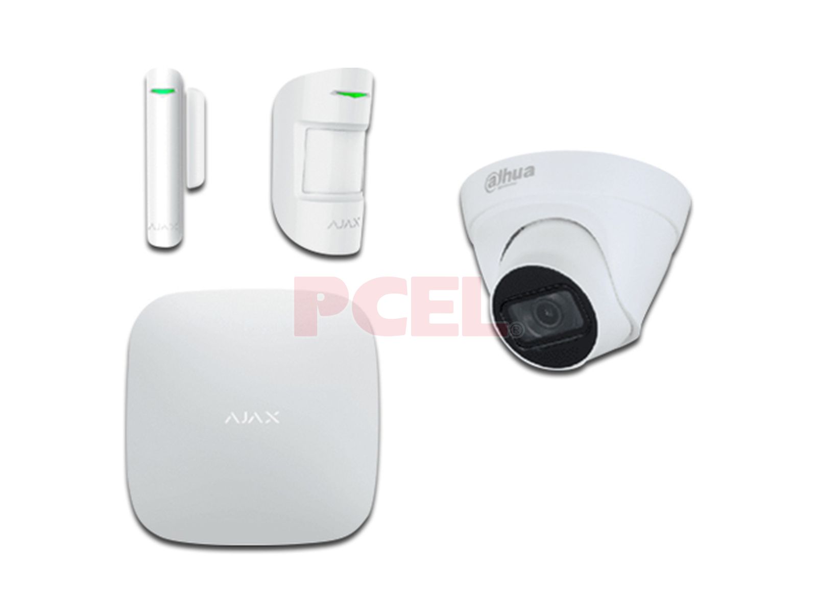 Paquete de Alarma Inalámbrica AJAX Hub2Plus conexión Ethernet WiFi