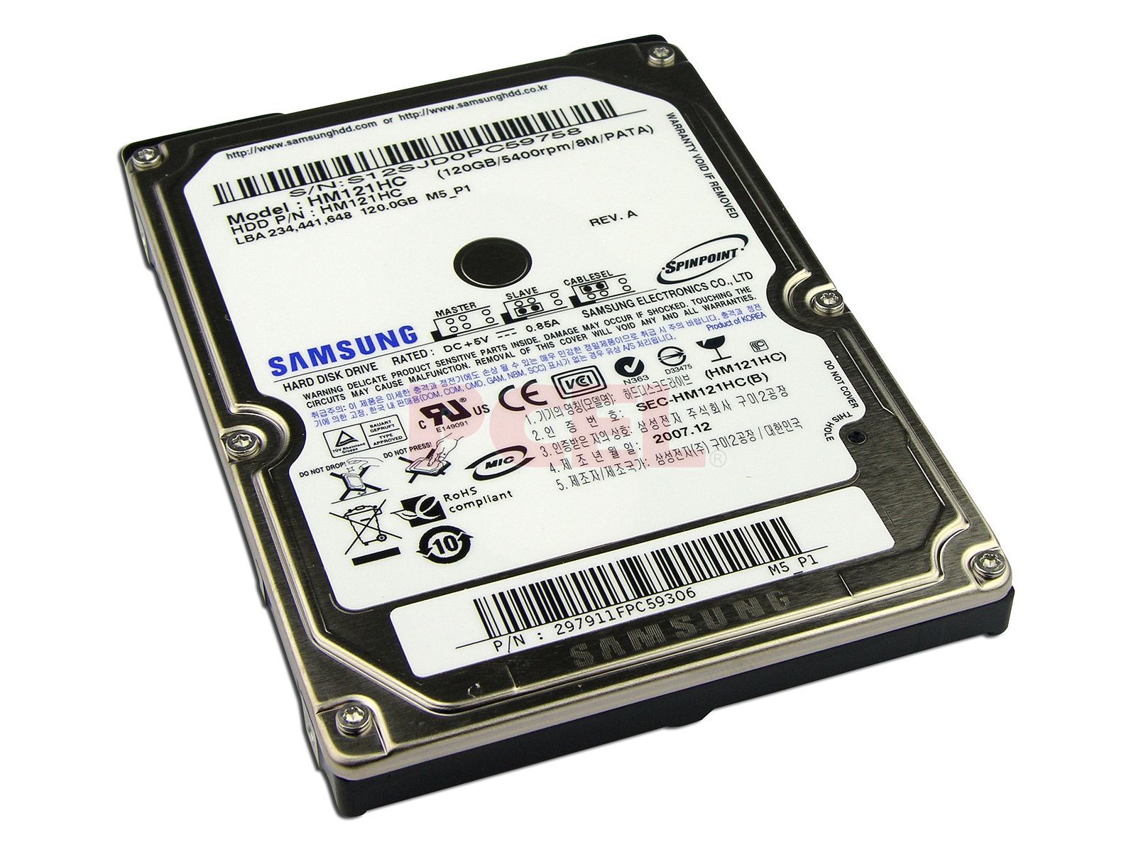 declarar pestaña Incorrecto Disco Duro para Laptop Samsung de 120GB, 5400 RPM, IDE