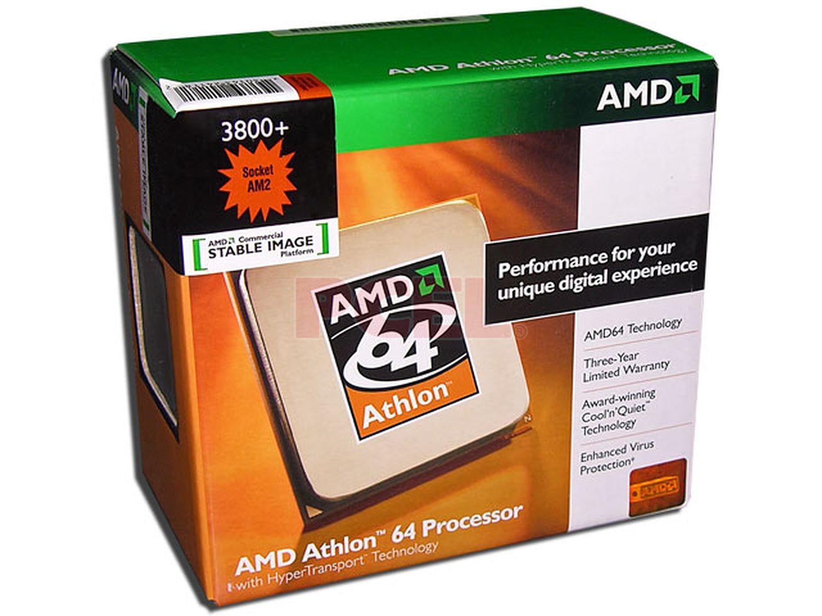 Procesador AMD Athlon 64 3800+, Cache 512KB L2, Socket AM2