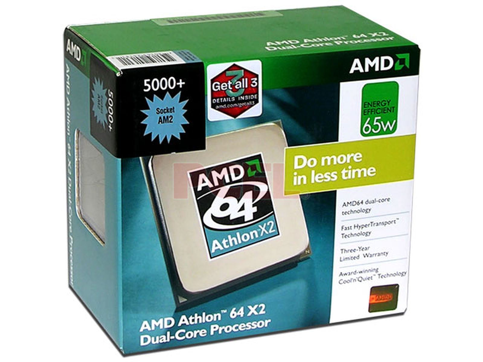 Procesador AMD Athlon 64 X2 5000+, Dual Core a Cache L2