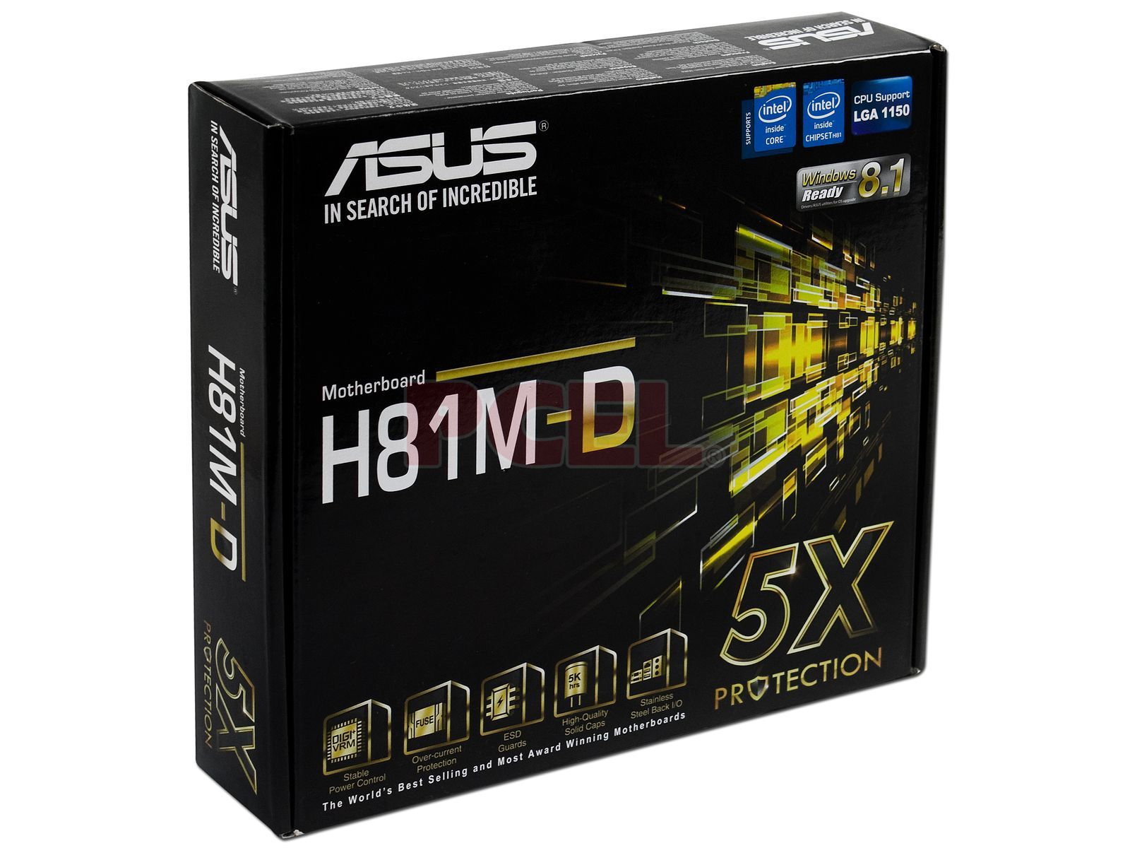 T. Madre ASUS H81M-D, Chipset Intel H81 Exp., Soporta: Core i7/i5