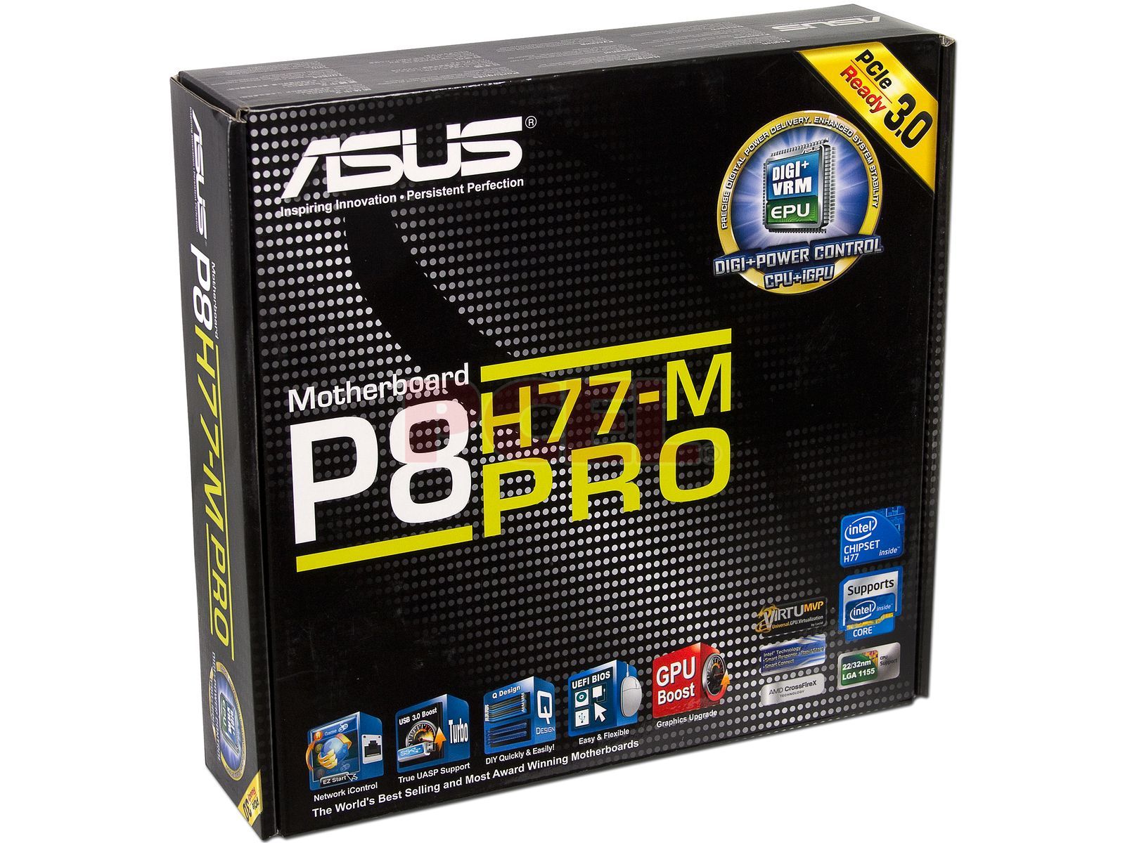 Placa Base ASUS P8H77-M Pro - MATX, Socket 1155, Soporta 32GB DDR3, CrossFireX, Nueva Versión OEM