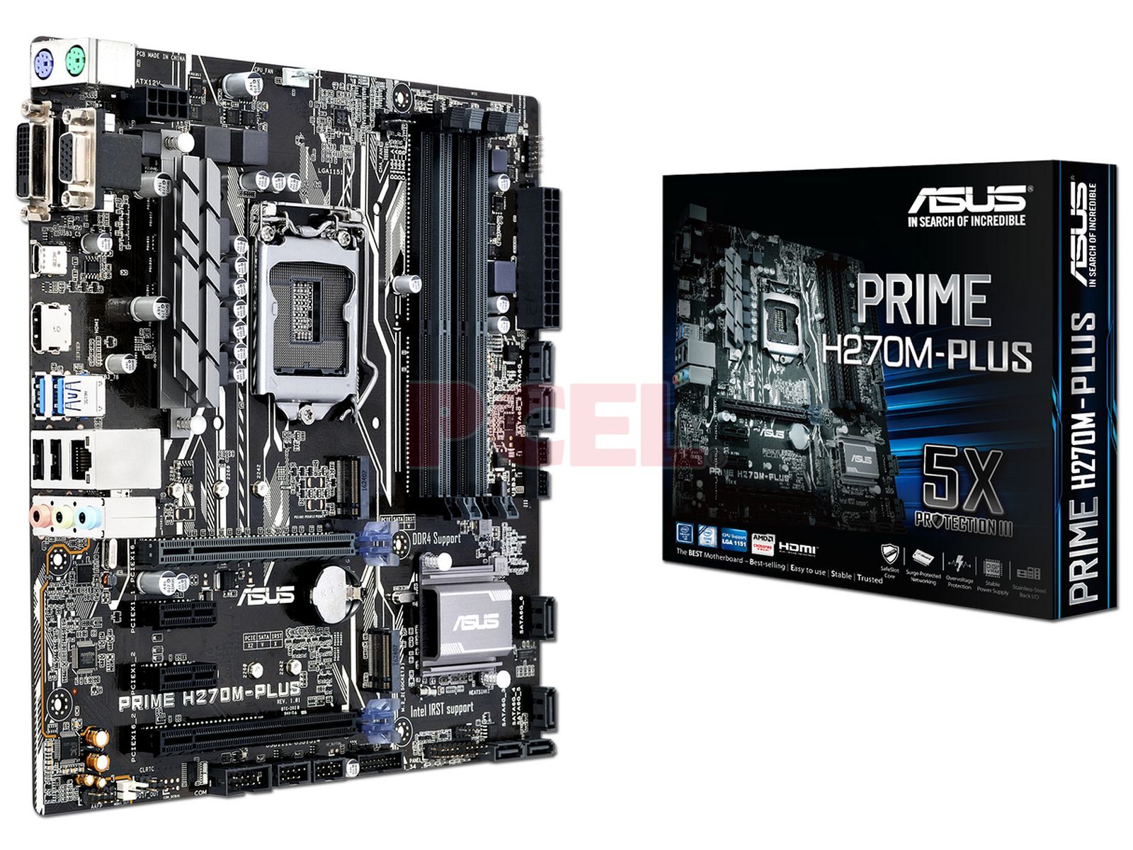 T. Madre ASUS PRIME H270M-PLUS, Chipset Intel H270, Soporta: Core