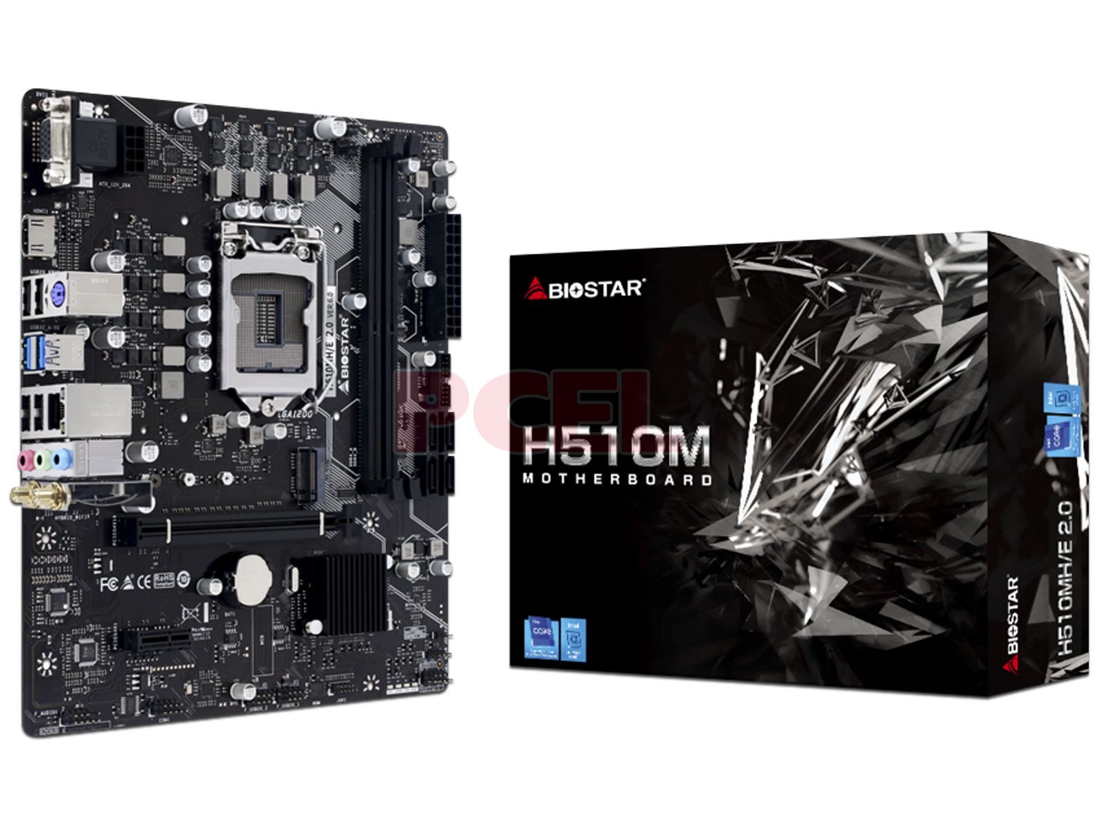 T. Madre Biostar H510MH/E , Chipset Intel H510, Soporta: Intel 10ma y  11va Generación de Socket 1200, Memoria: DDR4 3200/2666/1866, 64GB Max,  Integrado: Audio HD, Red, USB  y SATA , ,