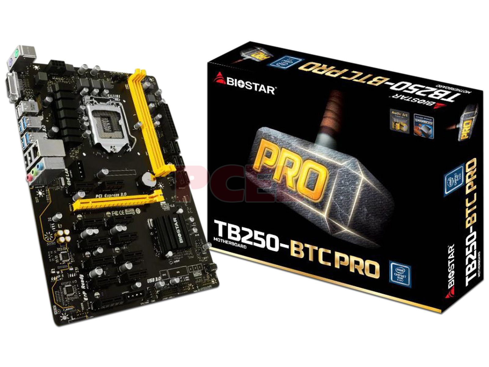 BIOSTAR TB250-BTC+　と　i7 6700tのセット T. Madre Biostar TB250-BTC PRO, ChipSet Intel B250, Soporta