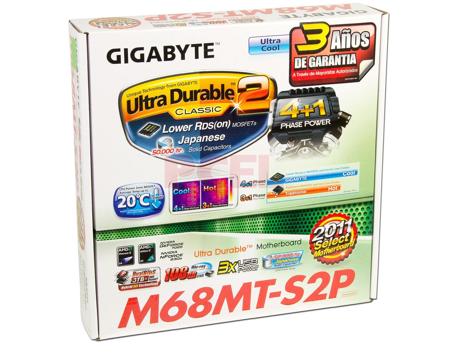 T. Madre Gigabyte GA-M68MT-S2P, Chipset GeForce 7025, Soporta