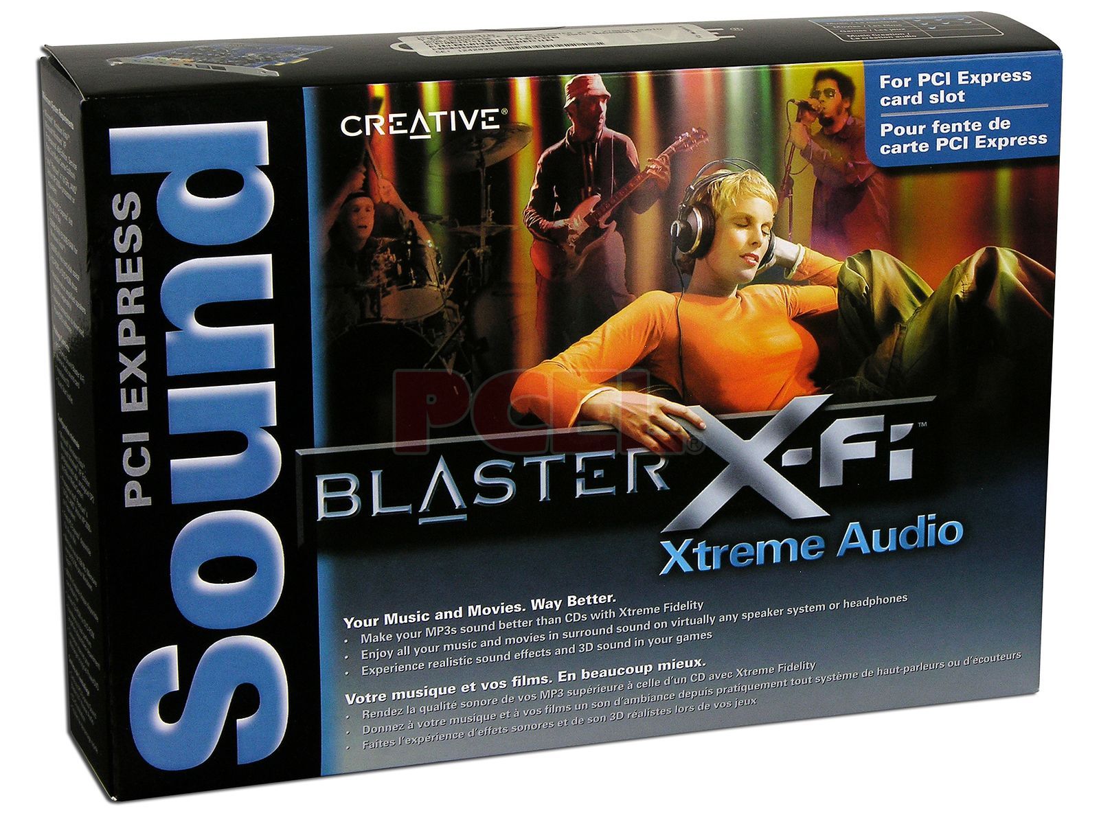  Sound Blaster Audigy FX - Tarjeta de sonido (con soporte de E/S  de altura completa) - 5.1 canales de sonido - Interno - PCI Express x1-106  dB - 1 x número