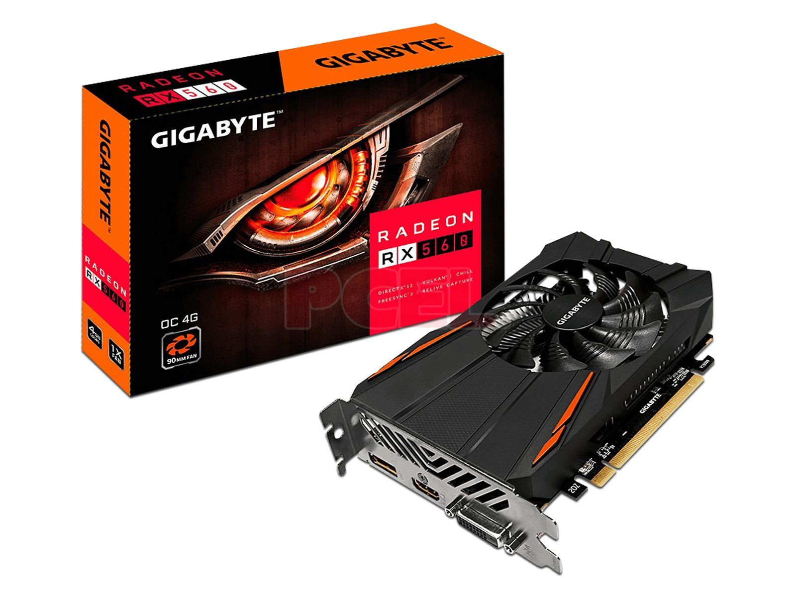 Tarjeta de Video AMD Radeon RX 560 Gigabyte OC, 4GB GDDR5, 1xHDMI
