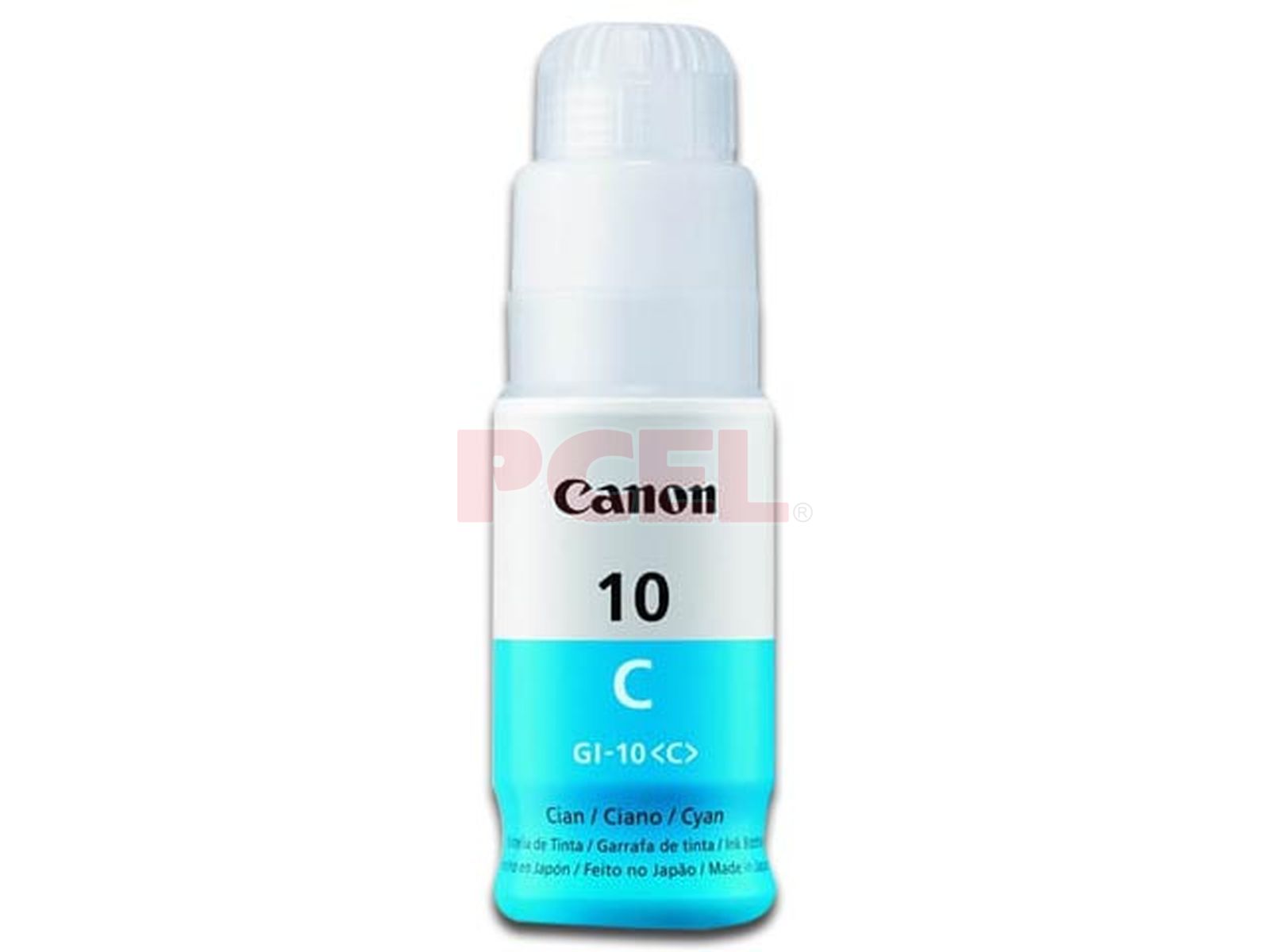 Botella de tinta Canon GI-10 C Cian, Modelo: 3391C001AA.