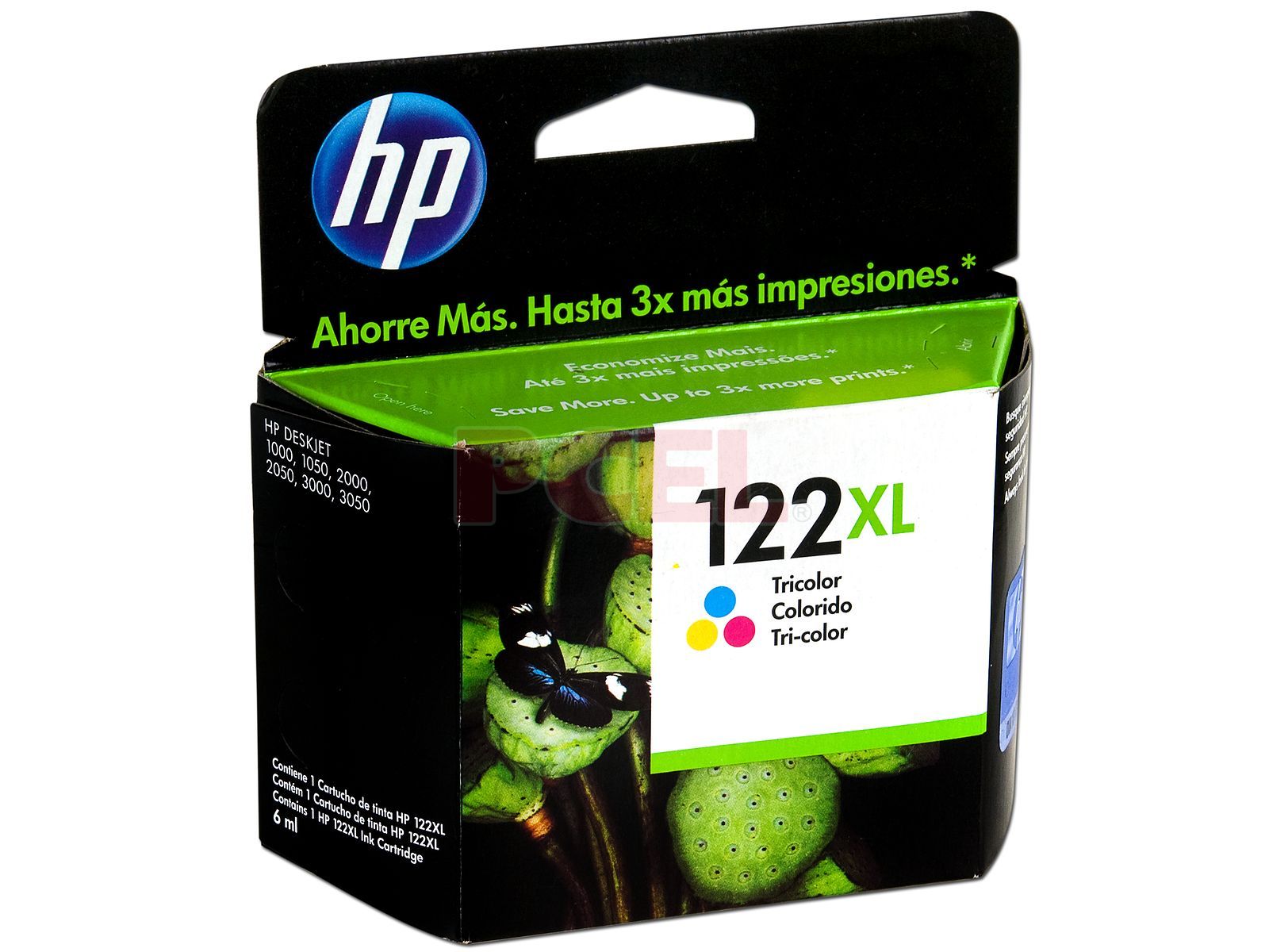 Cartucho de tinta HP 122XL Tricolor Original (CH564HL).