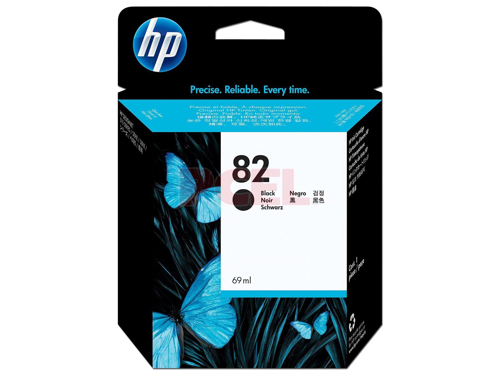 Cartucho de Tinta HP 82 Negro, Modelo: CH565A.
