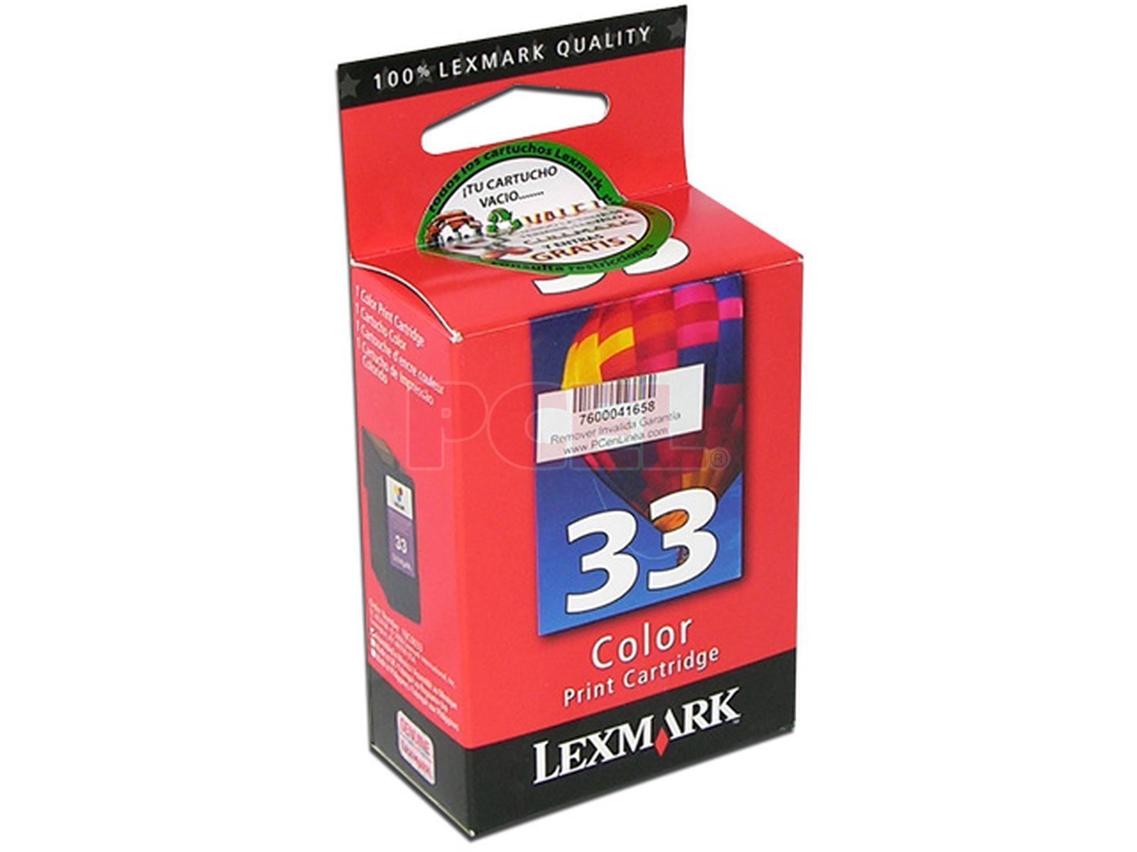 Cartucho de Tinta Lexmark 33 Color, Modelo: 18C0033