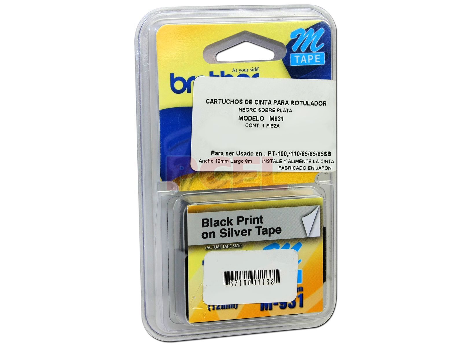 Cinta Negro-Plata BROTHER M931