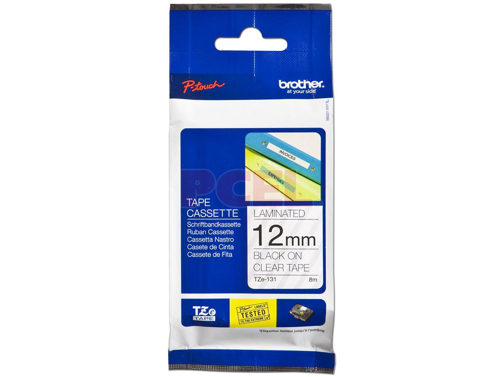 5 Casetes de Cinta compatibles con TZe131 TZ131 Negro sobre Transparente 12mm x 8m para Brother P-Touch PT-1000 1005 1010 3600 9600 D210 E300VP E550WVP H101C H101GB H105 H110 H300 H500 P700 P750W 