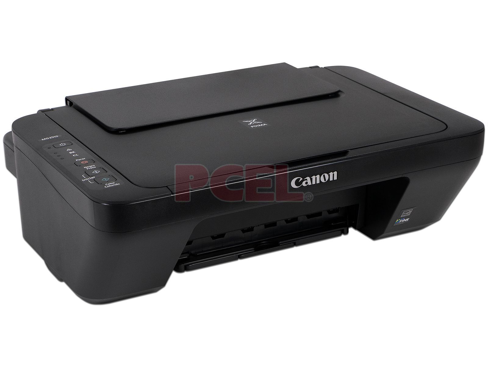 Multifuncional de inyección a Color Canon PIXMA MG2510, Impresora,  Copiadora y Escáner, resolución hasta 4800 x 1200 dpi, USB, Color negro.  Caja abierta con empaque dañado.
