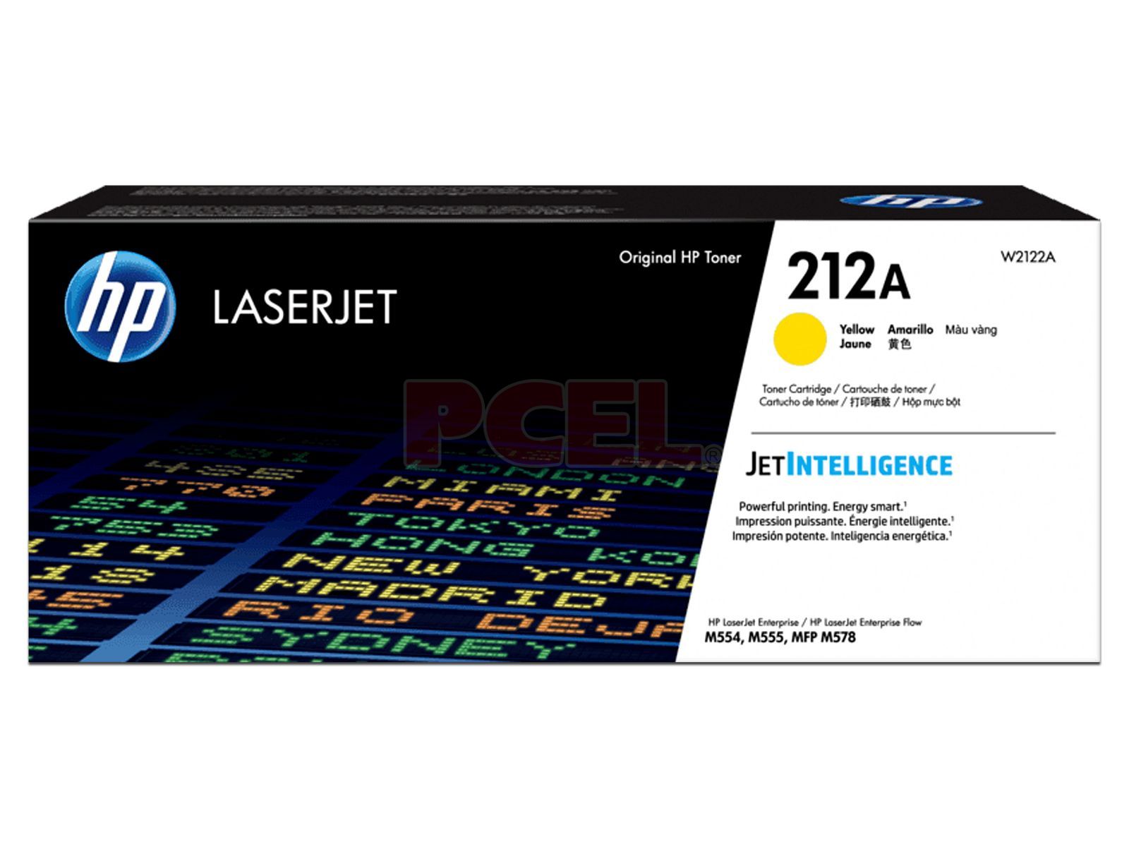 Cartucho de tóner Original HP LaserJet 212A, Amarillo (W2122A).