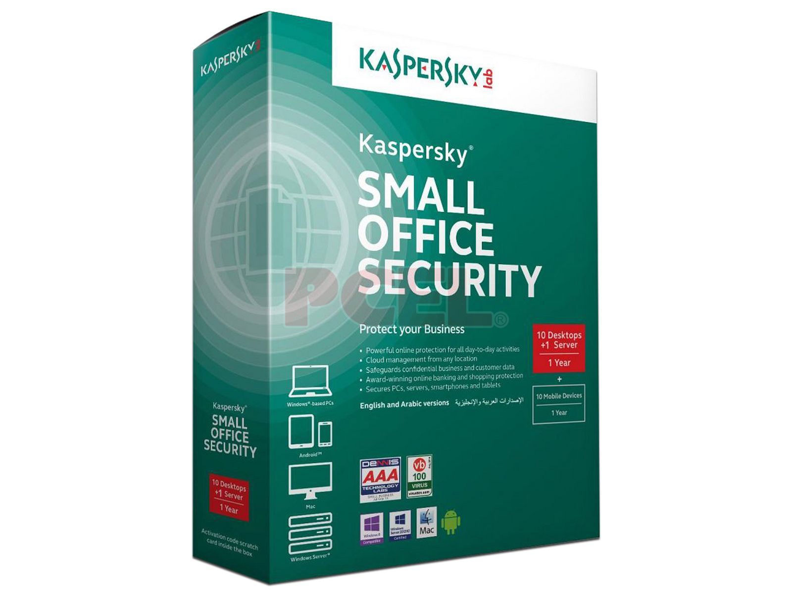 Kaspersky Small Office Security, 1 Servidor, 10 Usuarios, 1 Año.