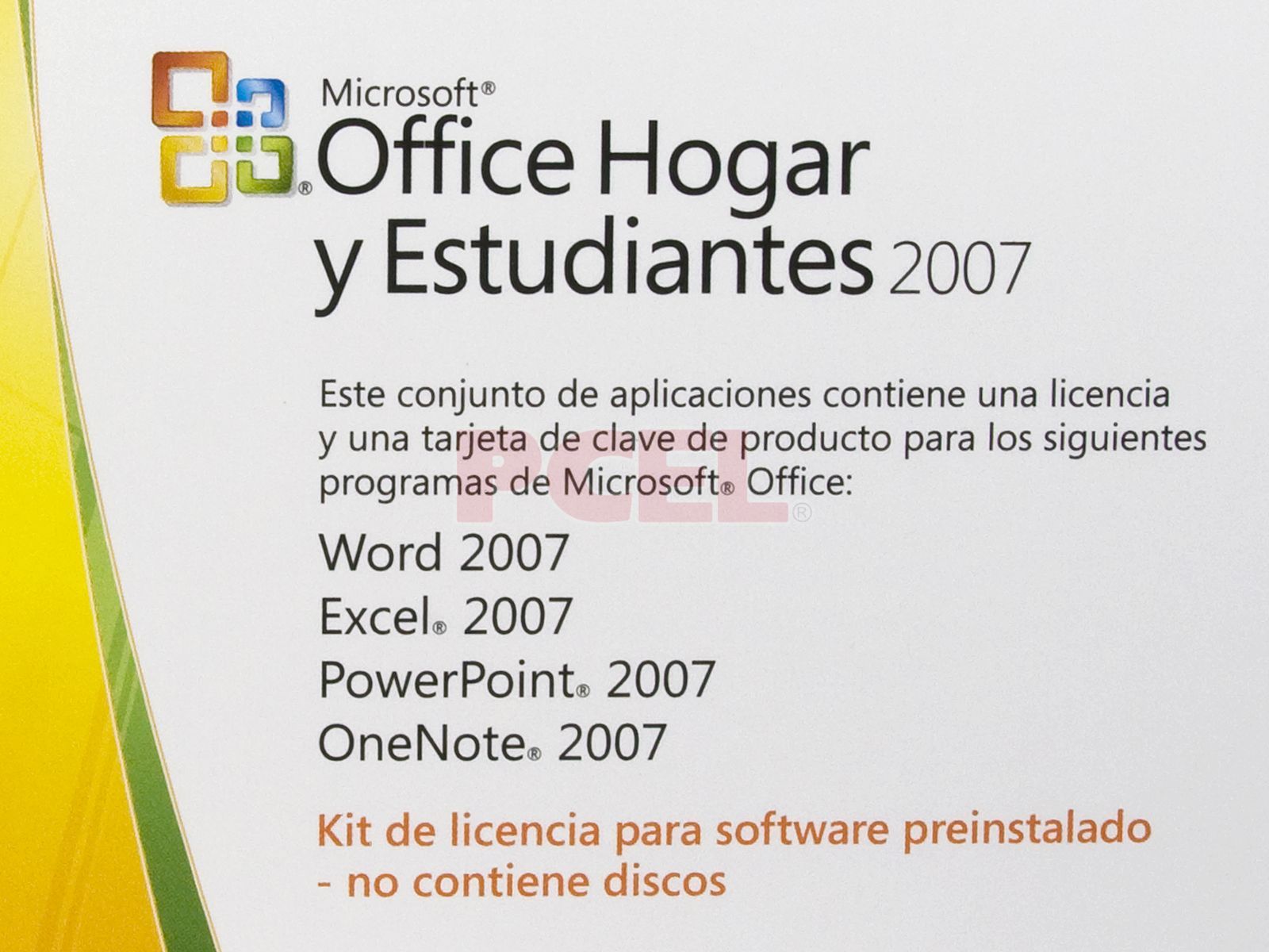 Microsoft Office Hogar y Estudiantes 2007 en Español versión OEM, 1  Licencia (Venta disponible solo en equipos nuevos Preinstalado)