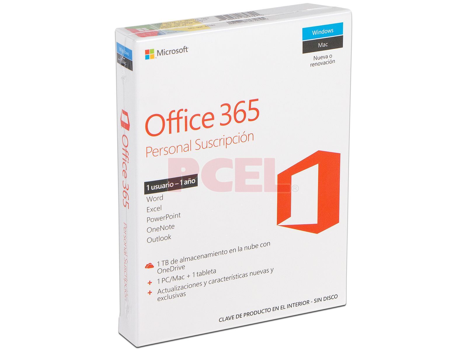Microsoft Office 365 Personal (1 Año de suscripción para un 1 Usuario con 3  Dispositivos + 1TB en One Drive)