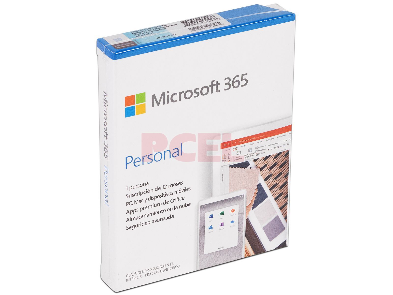 Microsoft Office 365 Personal (1 Año, hasta 5 dispositivos, 1 Usuario + 1TB  en One Drive).