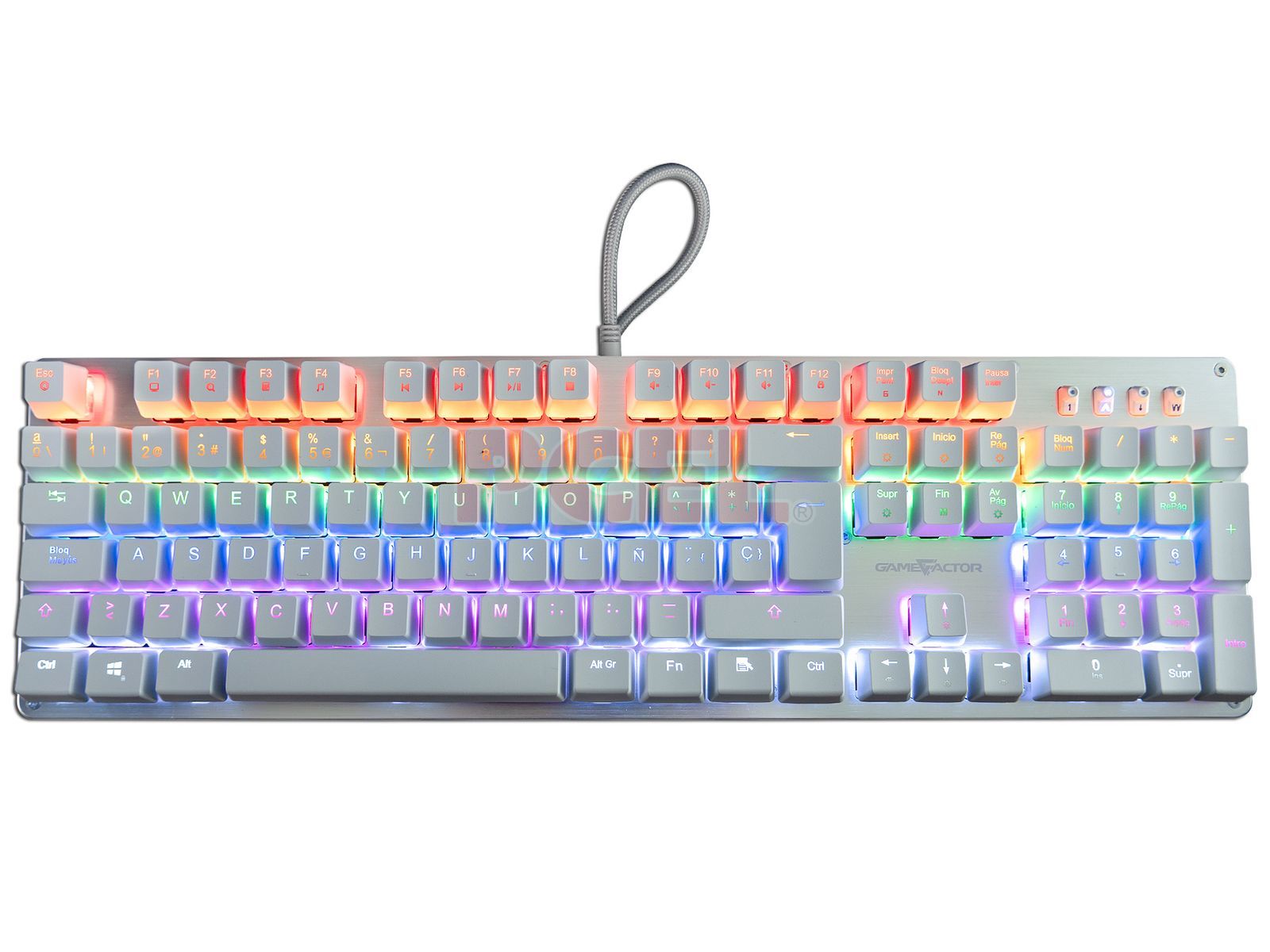 Teclado Mecanico TKL Ocelot Gaming OK-TKL2 Iluminacion Full RGB/ Switch Rojo/  Negro