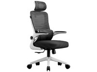 Silla para Oficina Flux Prime EC636HR, Reposabrazos Abatibles, Soporta hasta 100Kg, Color Blanco con Negro.