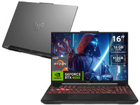 Laptop Gamer ASUS TUF A16: 
Procesador AMD Ryzen 7 170 (hasta 4.75 GHz), 
Memoria de 16GB DDR5, 
SSD de 512GB, 
Pantalla de 16