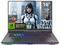 Laptop Gamer ASUS ROG Strix G16: 
Procesador AMD Ryzen 9 8940HX (hasta 5.3 GHz), 
Memoria de 16GB DDR5, 
SSD de 1TB, 
Pantalla de 16