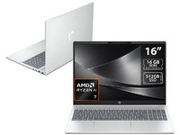 Laptop HP Ominibook 5: 
Procesador AMD Ryzen AI 7 350 (hasta 5.0 GHz), 
Memoria de 16GB DDR5, 
SSD de 512GB, 
Pantalla de 16