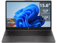 Laptop HP 255 G10: 
Procesador AMD Ryzen 5 7530U (hasta 4.5 GHz), 
Memoria de 16GB DDR4, 
SSD de 512GB, 
Pantalla de 15.6