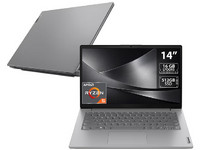 Laptop Lenovo V14 G4 AMN:
Procesador AMD Ryzen 5 7520U (hasta 4.3 Ghz),
Memoria de 16GB LPDDR5 5500MHz,
SSD de 512GB,
Pantalla de 14