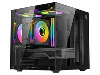Gabinete BALAM RUSH Tank Glow Mini 3500, Mini Tower, Micro-ATX, Incluye 3 Ventiladores de 120mm, Panel de Cristal, No Incluye Fuente de Poder. Color Negro.